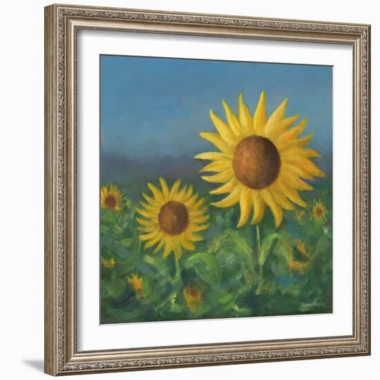 Sunflower Field II-David Swanagin-Framed Art Print