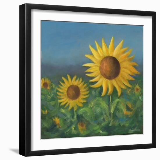 Sunflower Field II-David Swanagin-Framed Art Print