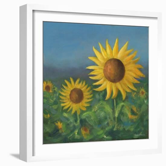 Sunflower Field II-David Swanagin-Framed Art Print