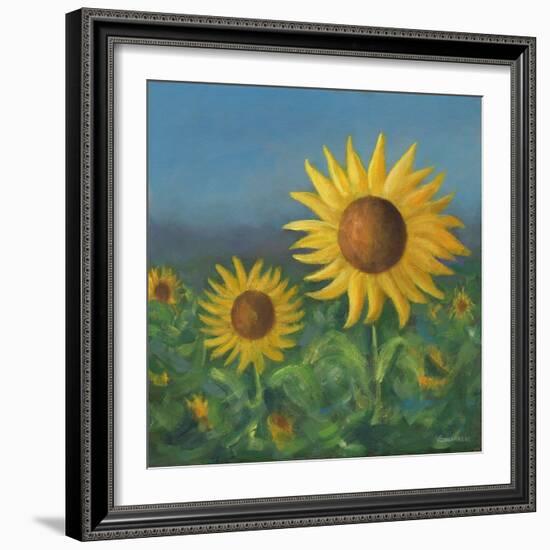 Sunflower Field II-David Swanagin-Framed Art Print