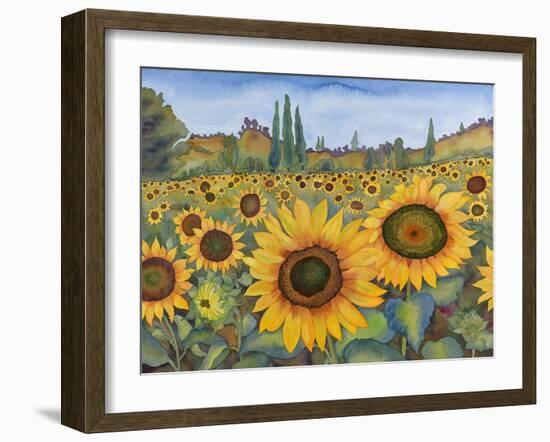 Sunflower Fields-Carissa Luminess-Framed Giclee Print