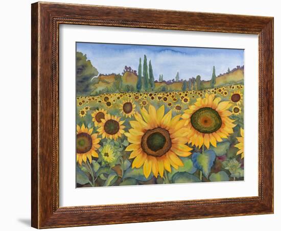 Sunflower Fields-Carissa Luminess-Framed Giclee Print