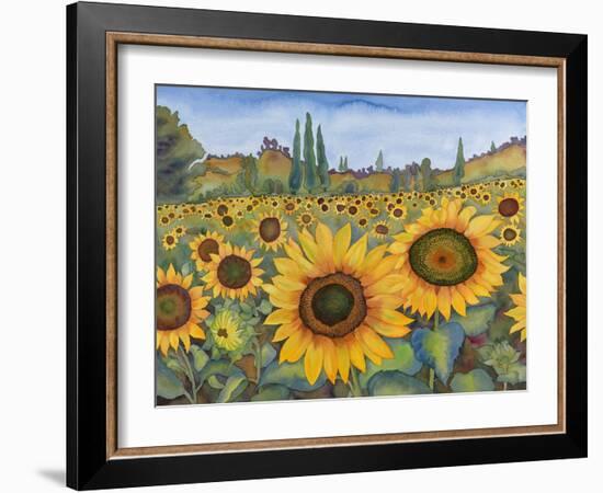 Sunflower Fields-Carissa Luminess-Framed Giclee Print