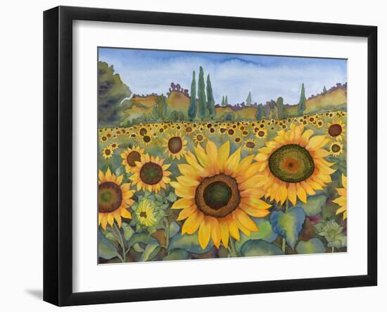 Sunflower Fields-Carissa Luminess-Framed Giclee Print