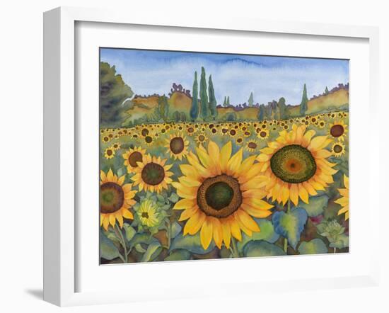 Sunflower Fields-Carissa Luminess-Framed Giclee Print