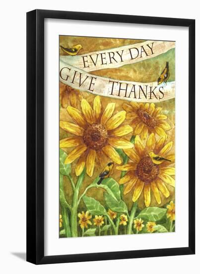 Sunflower Give Thanks Everyday-Melinda Hipsher-Framed Giclee Print