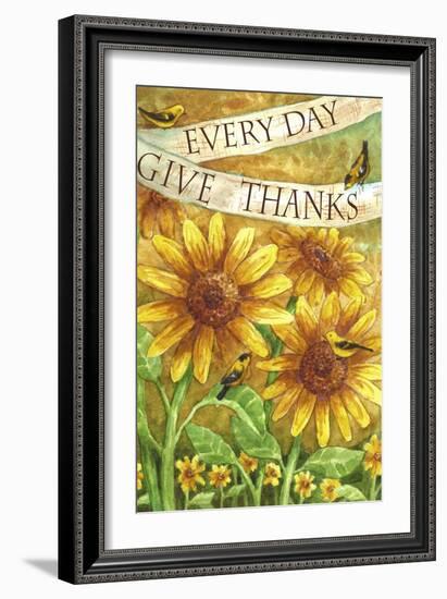 Sunflower Give Thanks Everyday-Melinda Hipsher-Framed Giclee Print