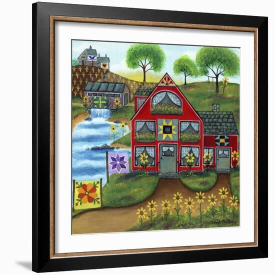 Sunflower House-Cheryl Bartley-Framed Giclee Print