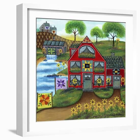 Sunflower House-Cheryl Bartley-Framed Giclee Print