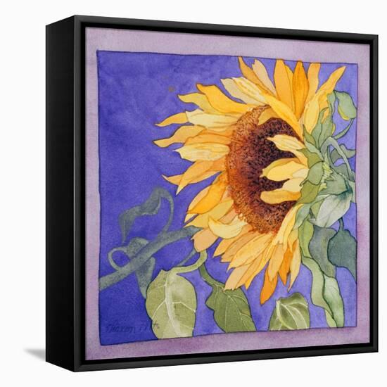 Sunflower I-Sharon Pitts-Framed Premier Image Canvas