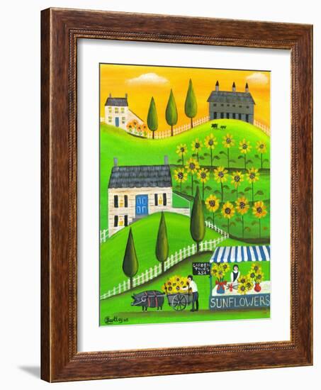 Sunflower Inspiration Farm Cheryl Bartley-Cheryl Bartley-Framed Giclee Print