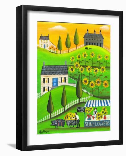 Sunflower Inspiration Farm Cheryl Bartley-Cheryl Bartley-Framed Giclee Print
