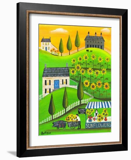 Sunflower Inspiration Farm Cheryl Bartley-Cheryl Bartley-Framed Giclee Print