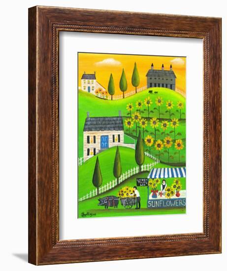 Sunflower Inspiration Farm Cheryl Bartley-Cheryl Bartley-Framed Giclee Print