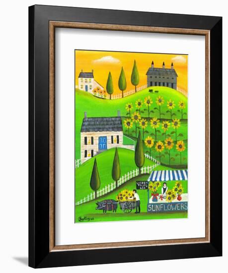 Sunflower Inspiration Farm Cheryl Bartley-Cheryl Bartley-Framed Giclee Print