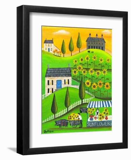 Sunflower Inspiration Farm Cheryl Bartley-Cheryl Bartley-Framed Giclee Print