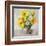 Sunflower Still Life I on Gray-Danhui Nai-Framed Art Print