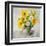 Sunflower Still Life I on Gray-Danhui Nai-Framed Art Print