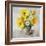 Sunflower Still Life I on Gray-Danhui Nai-Framed Art Print