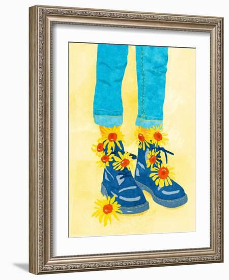 Sunflower Walk-Raissa Oltmanns-Framed Giclee Print
