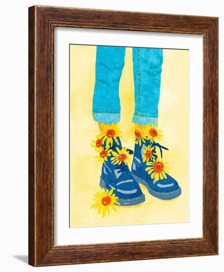 Sunflower Walk-Raissa Oltmanns-Framed Giclee Print