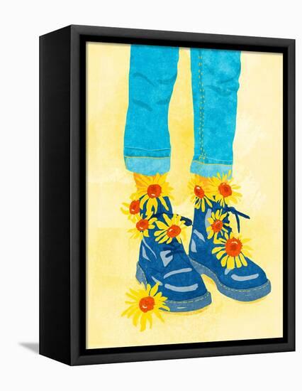 Sunflower Walk-Raissa Oltmanns-Framed Premier Image Canvas