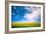 Sunflower with Blue Sky and Beautiful Sun / Sunflower-Ruslan Ivantsov-Framed Photographic Print