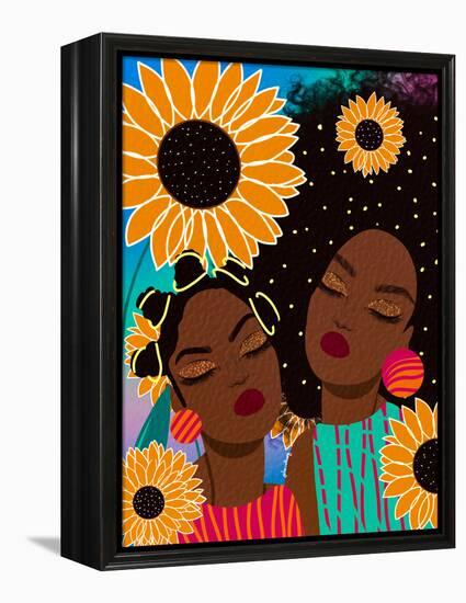 Sunflower Women-Lorintheory-Framed Stretched Canvas