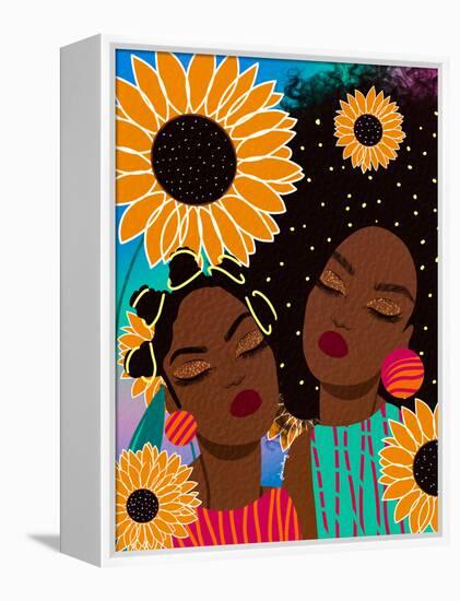 Sunflower Women-Lorintheory-Framed Stretched Canvas