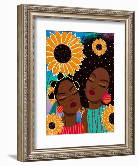 Sunflower Women-Lorintheory-Framed Premium Giclee Print