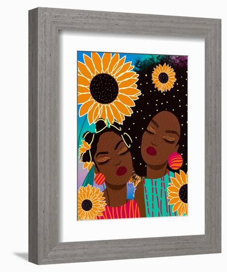 Sunflower Women-Lorintheory-Framed Premium Giclee Print