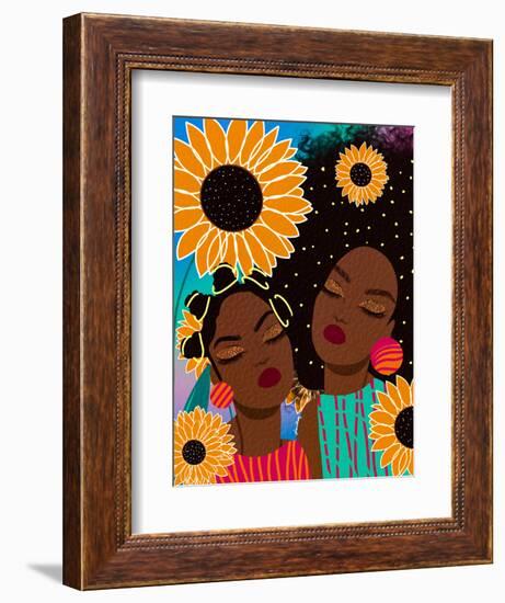 Sunflower Women-Lorintheory-Framed Premium Giclee Print