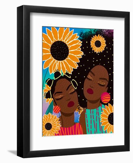 Sunflower Women-Lorintheory-Framed Premium Giclee Print