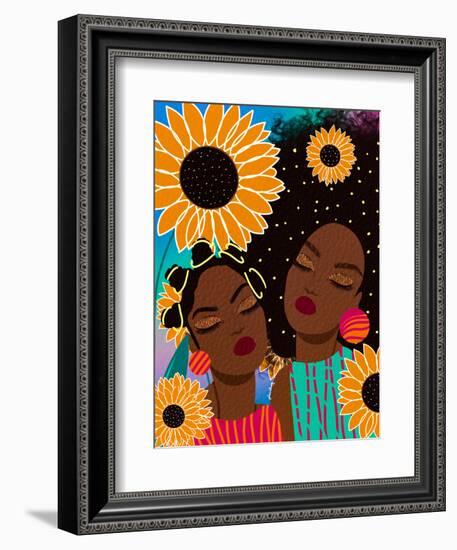 Sunflower Women-Lorintheory-Framed Premium Giclee Print