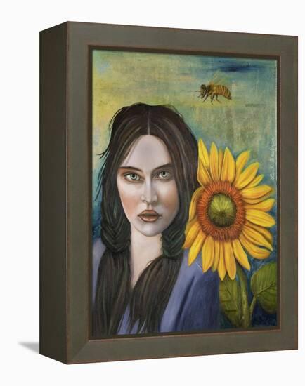 Sunflower-Leah Saulnier-Framed Premier Image Canvas