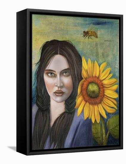 Sunflower-Leah Saulnier-Framed Premier Image Canvas