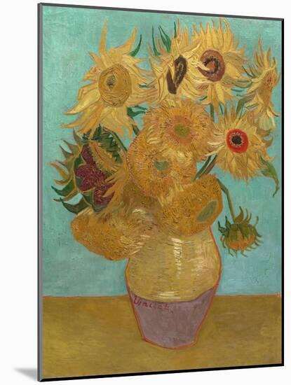 Sunflowers, 1888 or 1889 (Oil on Canvas)-Vincent van Gogh-Mounted Giclee Print