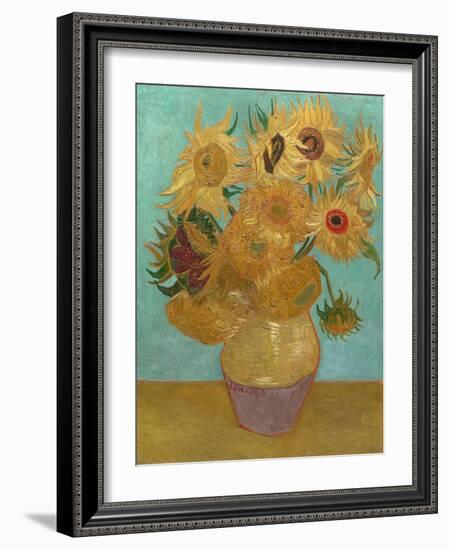 Sunflowers, 1888 or 1889 (Oil on Canvas)-Vincent van Gogh-Framed Giclee Print