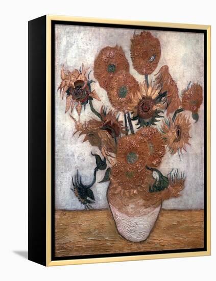 'Sunflowers', 1889.  Artist: Vincent van Gogh-Vincent van Gogh-Framed Premier Image Canvas