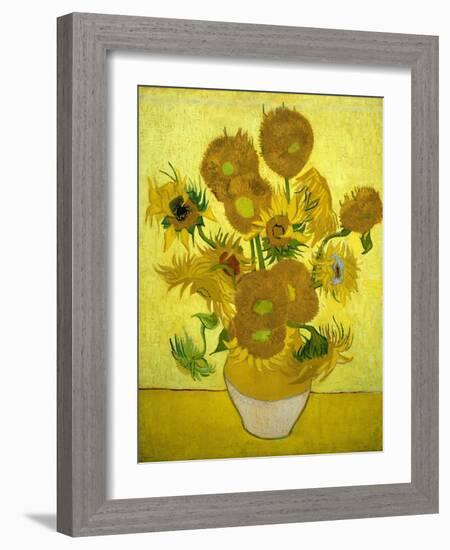 Sunflowers, 1889-Vincent van Gogh-Framed Giclee Print