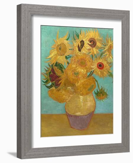 Sunflowers, 1889-Vincent van Gogh-Framed Premium Giclee Print