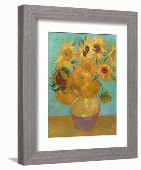 Sunflowers, 1889-Vincent van Gogh-Framed Premium Giclee Print