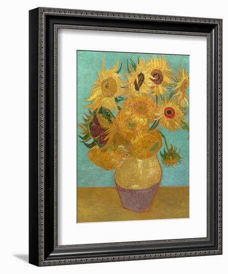 Sunflowers, 1889-Vincent van Gogh-Framed Premium Giclee Print