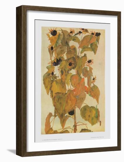 Sunflowers, 1911-Egon Schiele-Framed Art Print