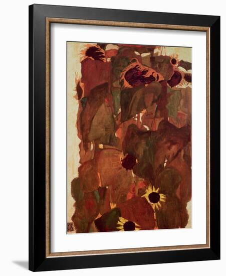 Sunflowers, 1911-Egon Schiele-Framed Giclee Print