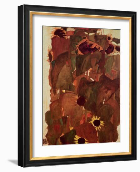 Sunflowers, 1911-Egon Schiele-Framed Giclee Print