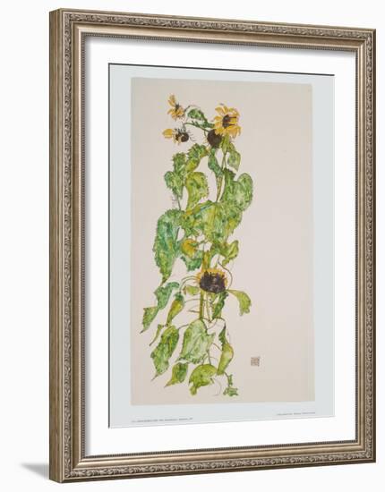 Sunflowers, 1917-Egon Schiele-Framed Art Print