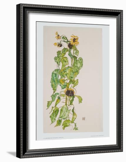 Sunflowers, 1917-Egon Schiele-Framed Art Print