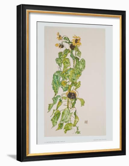 Sunflowers, 1917-Egon Schiele-Framed Art Print