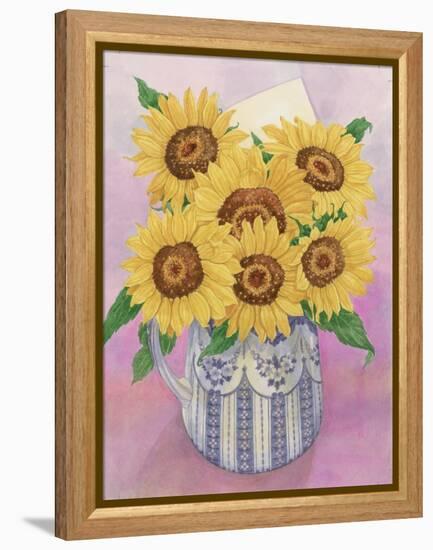 Sunflowers, 1998-Linda Benton-Framed Premier Image Canvas